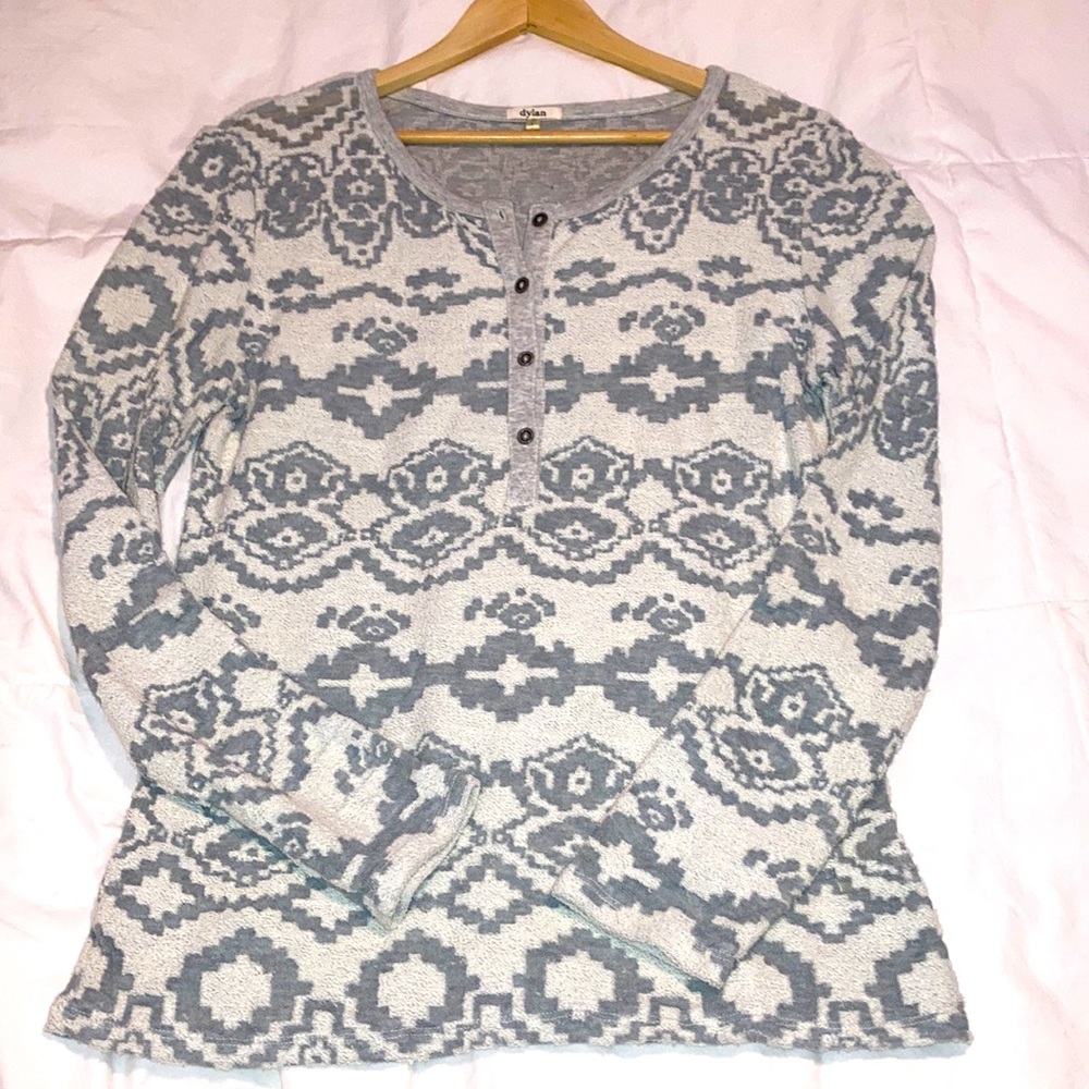 Dylan sz Large L western print long sleeve top NWOT never worn